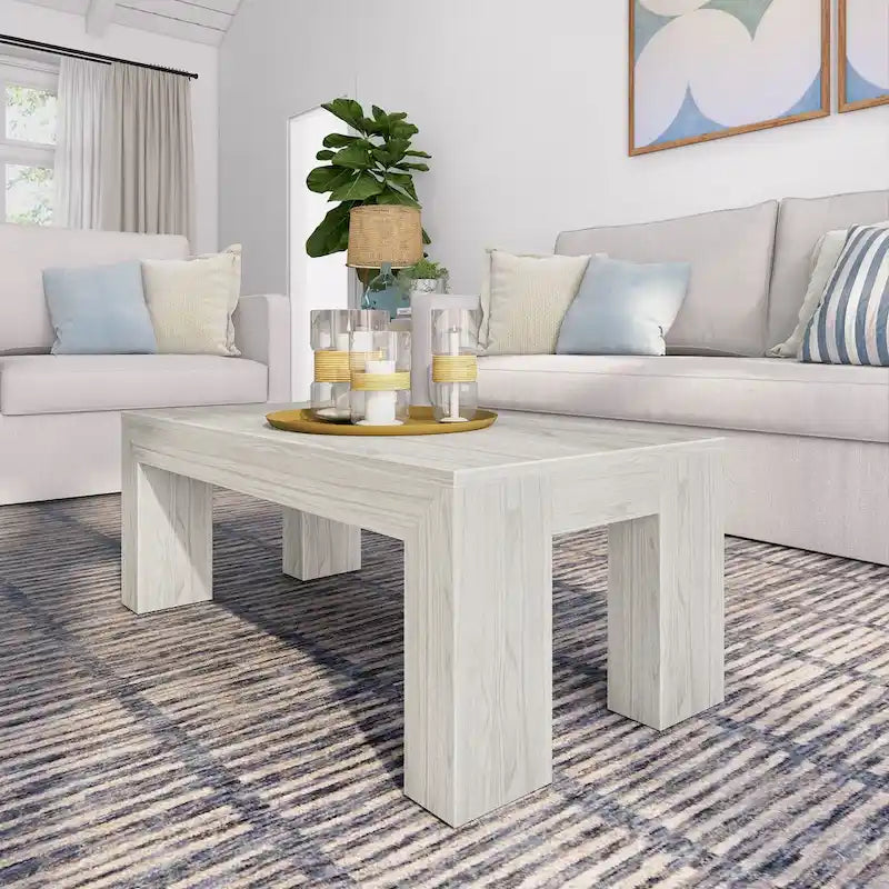 Tavolino rettangolare moderno Plank and Beam - 40 x 20