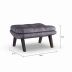 Set poltrona lounge e poggiapiedi Ornette in similpelle di Strick & Bolton