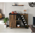 Mobile portabottiglie moderno a 6 ripiani Tern di Furniture of America