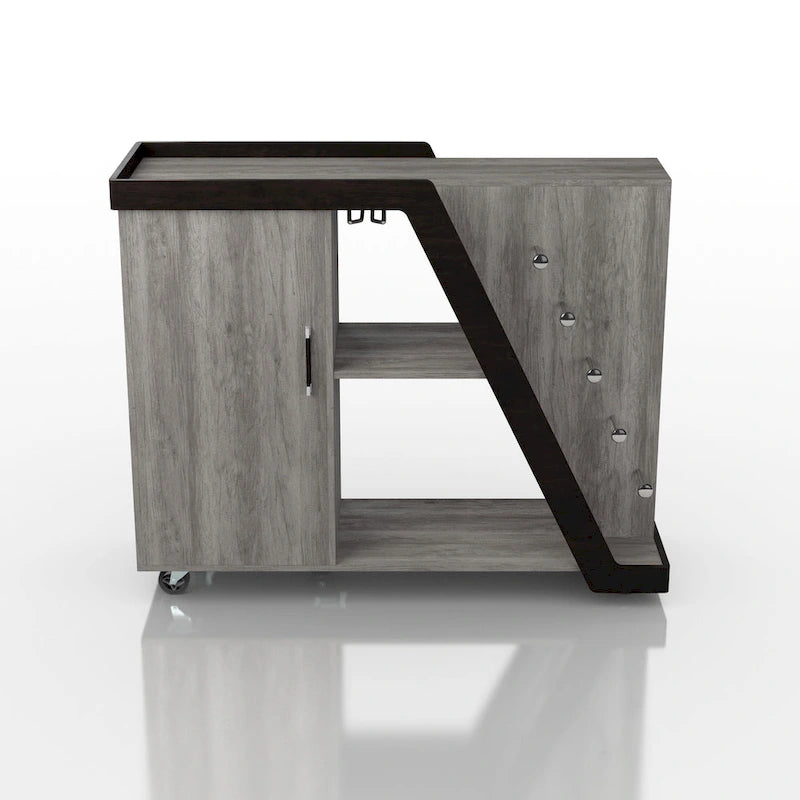 Mobile portabottiglie moderno a 6 ripiani Tern di Furniture of America