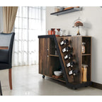Mobile portabottiglie moderno a 6 ripiani Tern di Furniture of America
