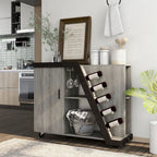 Mobile portabottiglie moderno a 6 ripiani Tern di Furniture of America