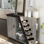 Mobile portabottiglie moderno a 6 ripiani Tern di Furniture of America