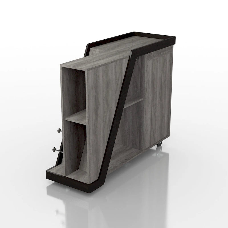 Mobile portabottiglie moderno a 6 ripiani Tern di Furniture of America