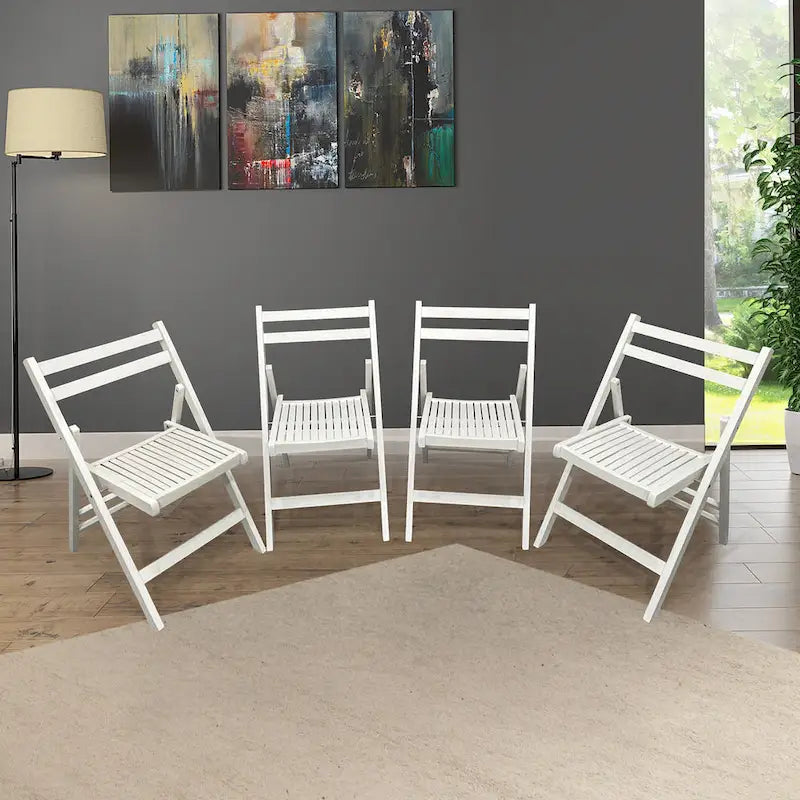 Set di 4 sedie pieghevoli in legno per eventi speciali