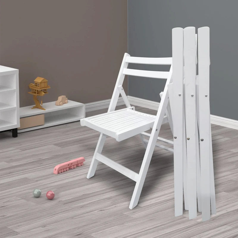 Set di 4 sedie pieghevoli in legno per eventi speciali