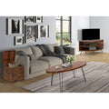 Tavolino da cocktail ovale Raffles 44 in legno