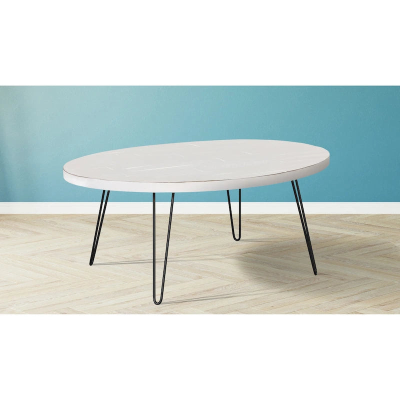 Tavolino da cocktail ovale Raffles 44 in legno