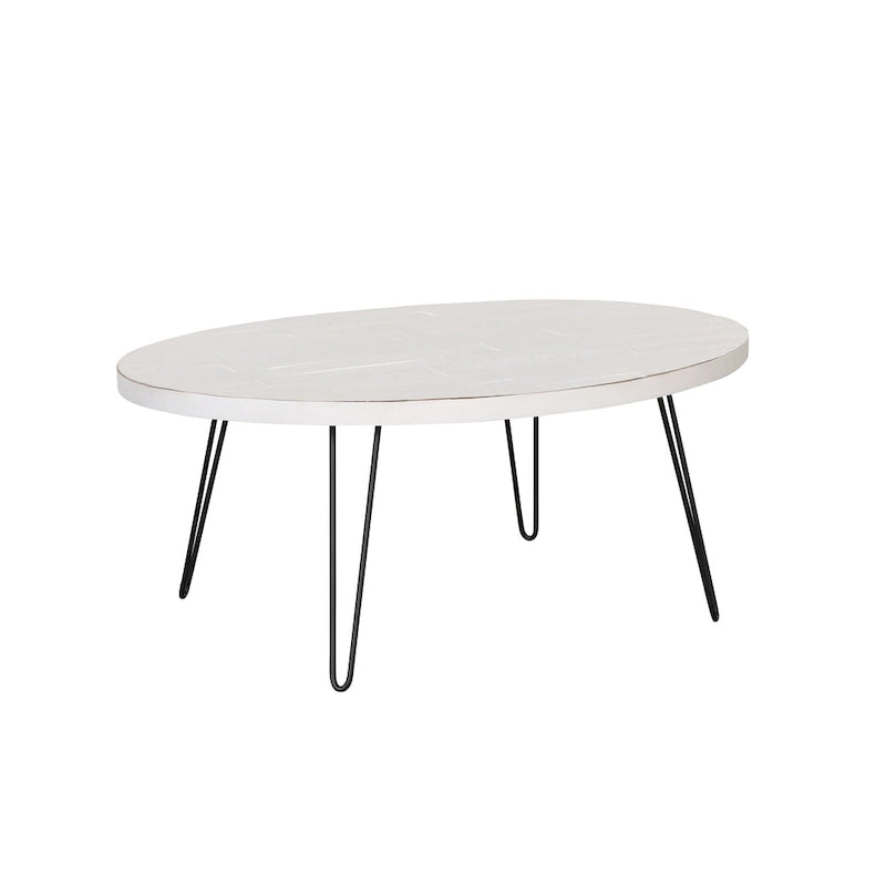 Tavolino da cocktail ovale Raffles 44 in legno