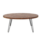 Tavolino da cocktail ovale Raffles 44 in legno