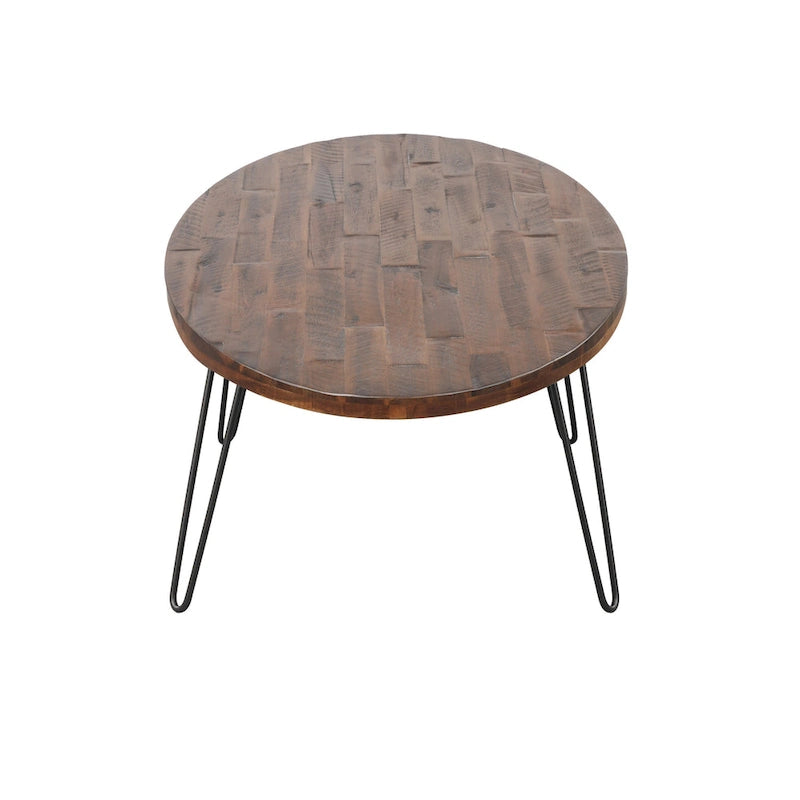 Tavolino da cocktail ovale Raffles 44 in legno