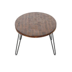 Tavolino da cocktail ovale Raffles 44 in legno