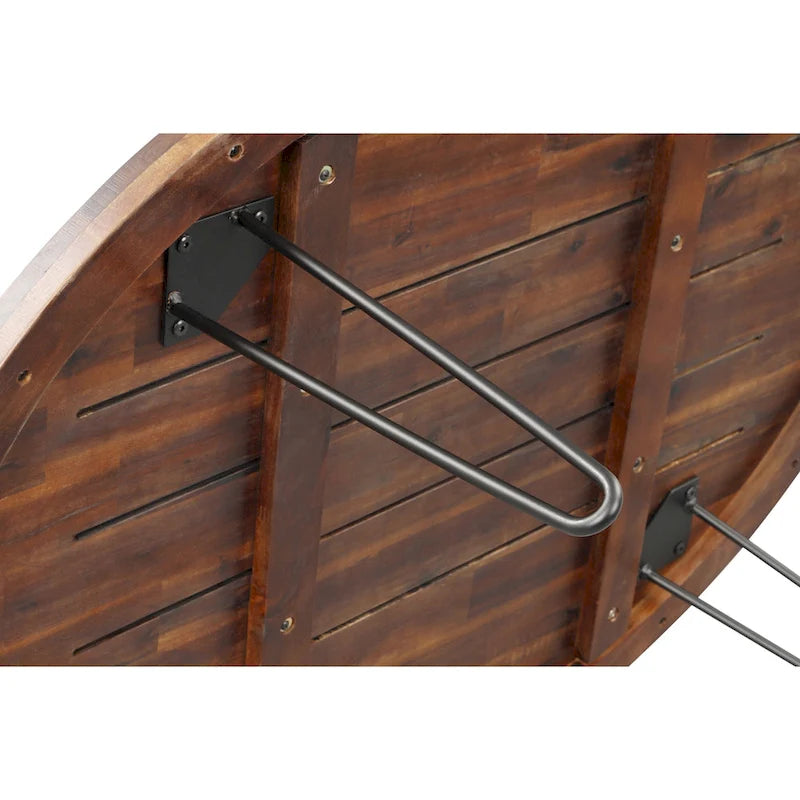 Tavolino da cocktail ovale Raffles 44 in legno