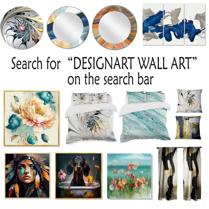 Designart Geometric Abstraction III Sedia accento imbottita con forme astratte e poltrona moderna e contemporanea