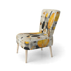 Designart Geometric Abstraction III Sedia accento imbottita con forme astratte e poltrona moderna e contemporanea