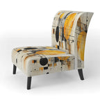 Designart Geometric Abstraction III Sedia accento imbottita con forme astratte e poltrona moderna e contemporanea