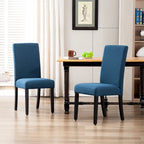 Sedia da pranzo imbottita in lino Grandview (set da 2)
