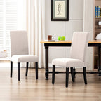 Sedia da pranzo imbottita in lino Grandview (set da 2)