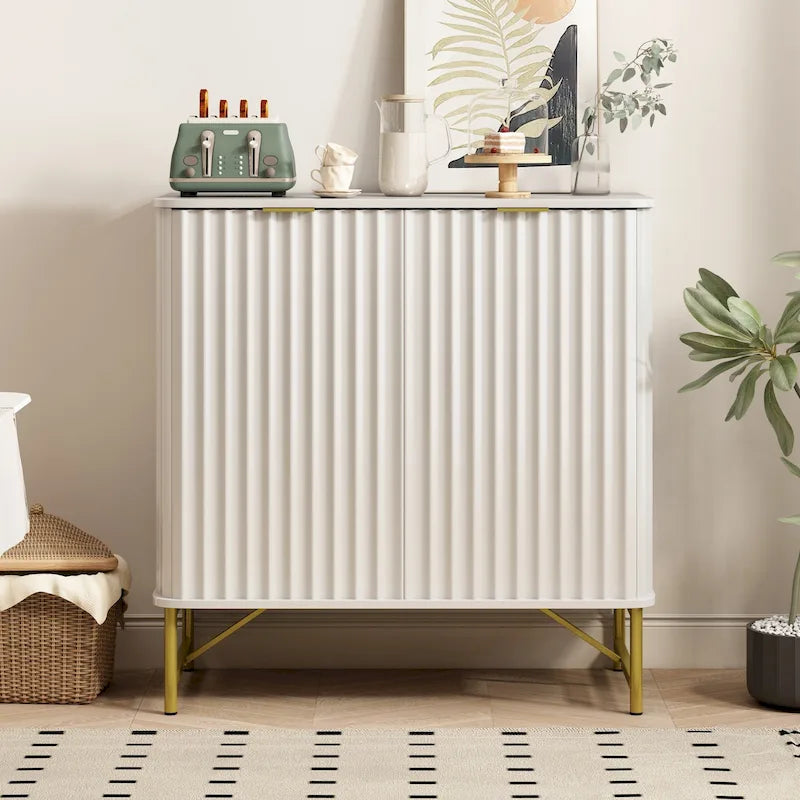 Buffet d'appoint moderne 2 portes en MDF Clihome