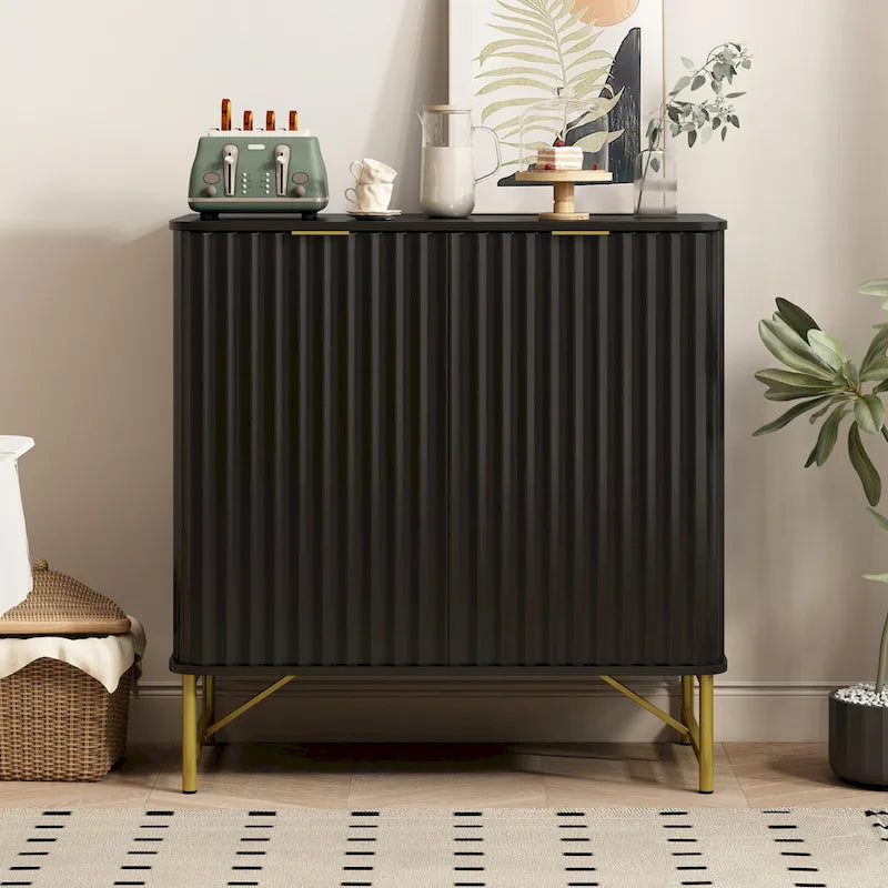 Clihome Credenza d'Appoggio Moderna in MDF a 2 Ante