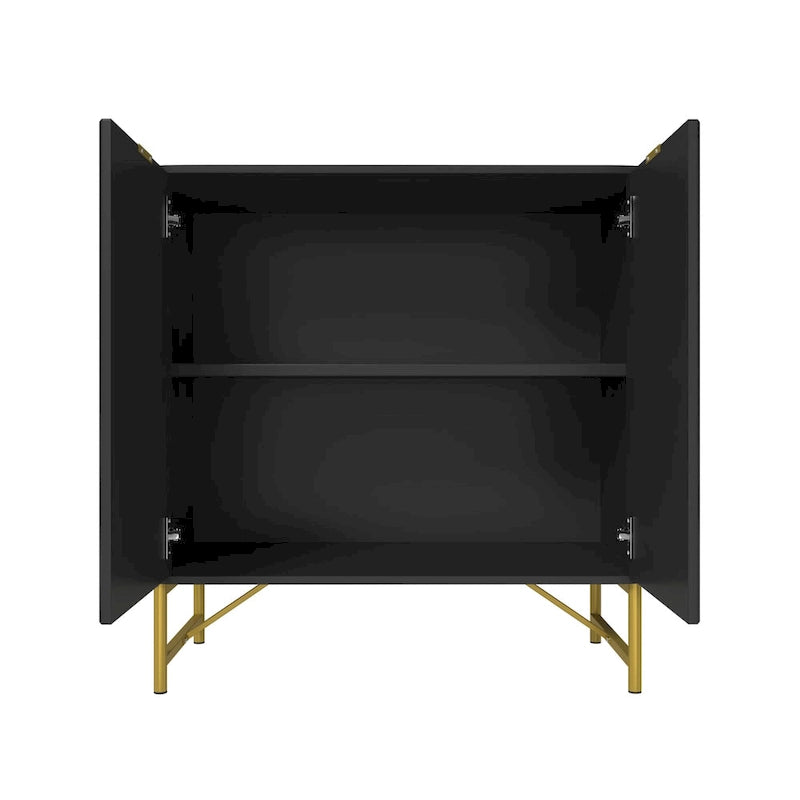Clihome Credenza d'Appoggio Moderna in MDF a 2 Ante