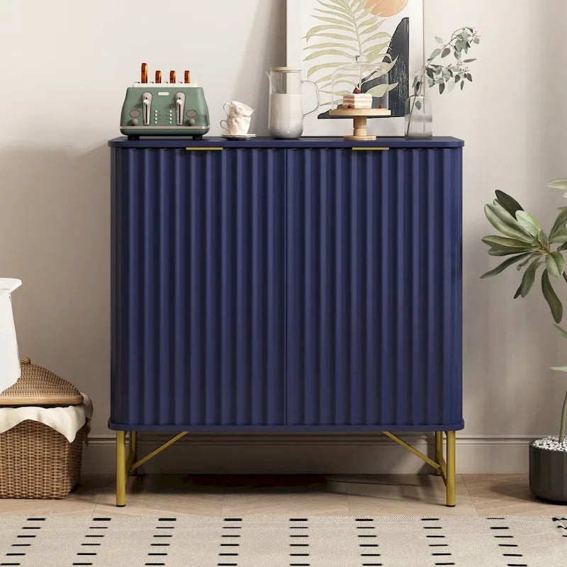 Clihome Credenza d'Appoggio Moderna in MDF a 2 Ante