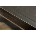 Set da pranzo Lotusville a 7 pezzi in legno nero, altezza bancone, di Roundhill Furniture