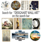 Designart Sedia Accent Imbottita Astratta "Blue and Yellow Intuitive Expressions I" e Sedia con Braccioli Moderna e Contemporanea