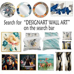 Designart Sedia Accent Imbottita Astratta "Blue and Yellow Intuitive Expressions I" e Sedia con Braccioli Moderna e Contemporanea