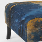Designart Sedia Accent Imbottita Astratta "Blue and Yellow Intuitive Expressions I" e Sedia con Braccioli Moderna e Contemporanea