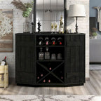 Madia portabottiglie da vino DH BASIC stile rustico per 28 bottiglie da 47 pollici di Denhour