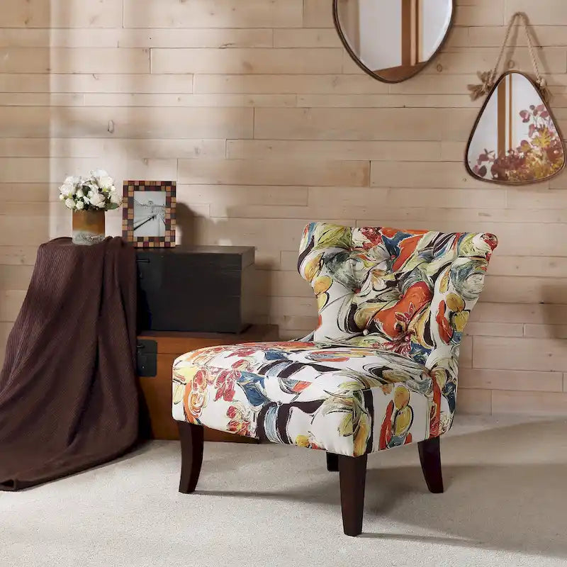 Sedia senza braccioli Madison Park Bree Hourglass con trapuntatura a clessidra