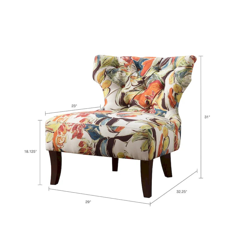 Sedia senza braccioli Madison Park Bree Hourglass con trapuntatura a clessidra