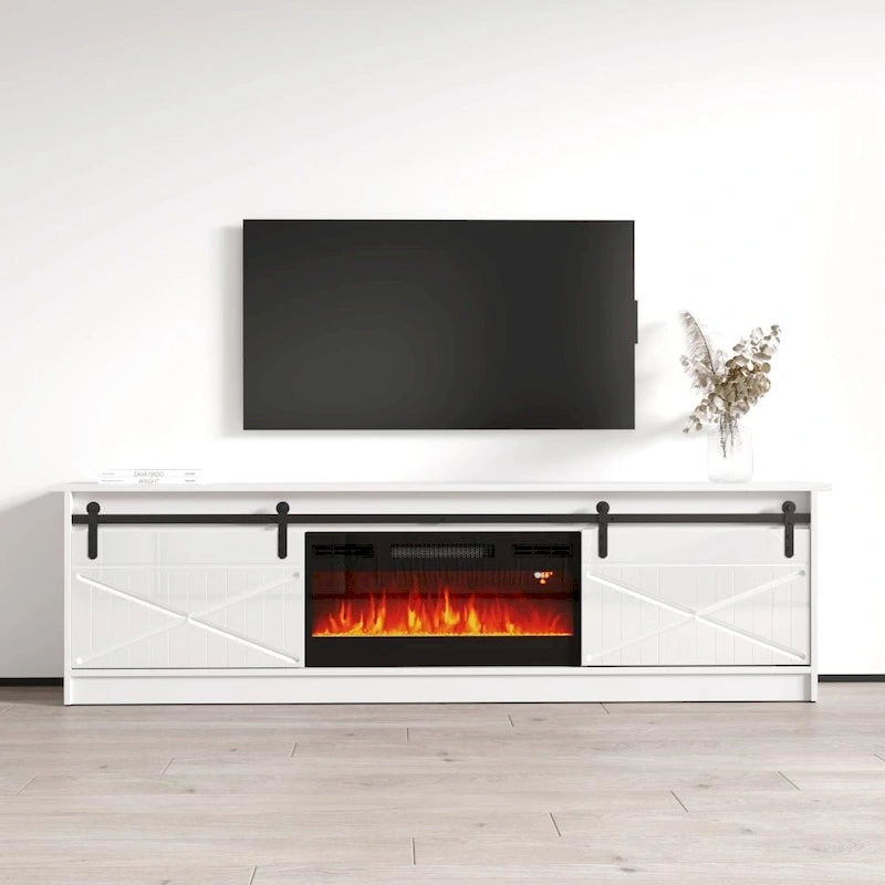 Meuble TV Granero BL-EF avec cheminée électrique 79