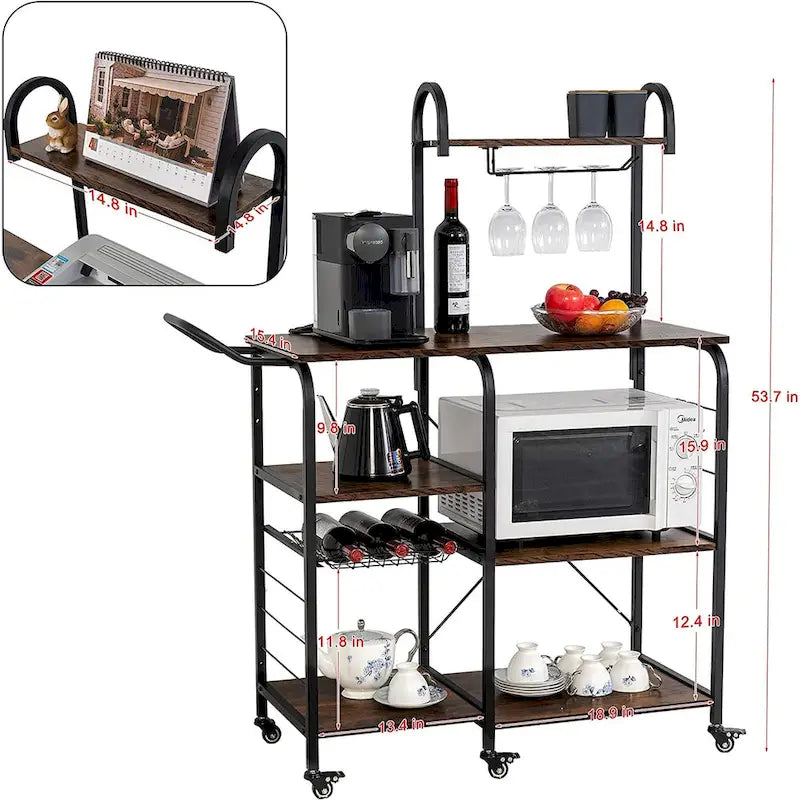 Carrello bar contenitore scaffale cucina carrello da portata con portabottiglie
