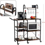 Carrello bar contenitore scaffale cucina carrello da portata con portabottiglie