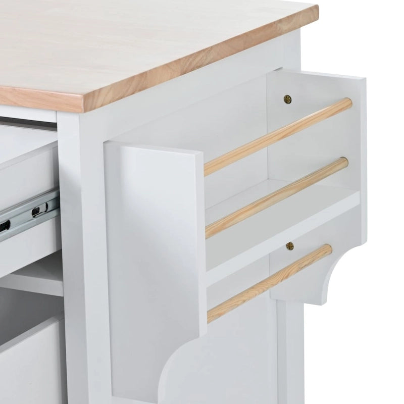 Isola da cucina da 53 pollici L con piano e cassetti - N/A
