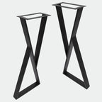 Home Soft Things Gambe per tavolo in ferro a forma di Z 2 pezzi Gambe per tavolino