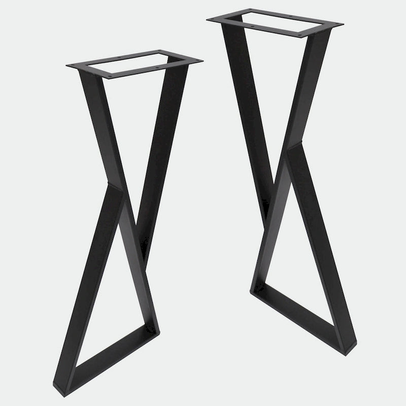 Home Soft Things Gambe per tavolo in ferro a forma di Z 2 pezzi Gambe per tavolino