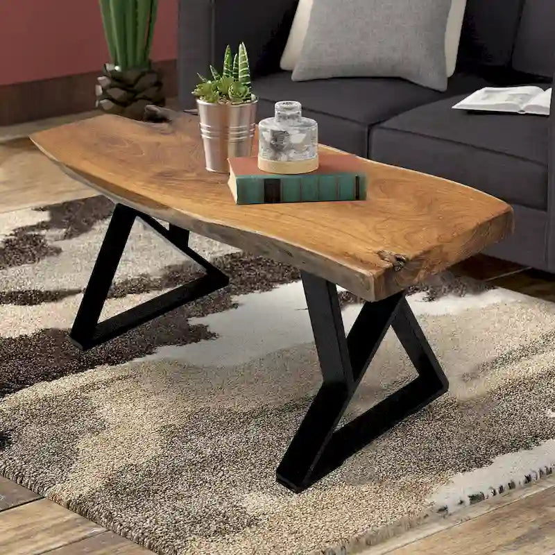 Home Soft Things Gambe per tavolo in ferro a forma di Z 2 pezzi Gambe per tavolino