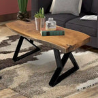 Home Soft Things Gambe per tavolo in ferro a forma di Z 2 pezzi Gambe per tavolino