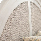 Letto a pannelli intrecciati Roanoke Dove White