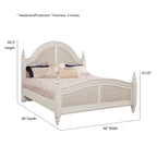 Letto a pannelli intrecciati Roanoke Dove White
