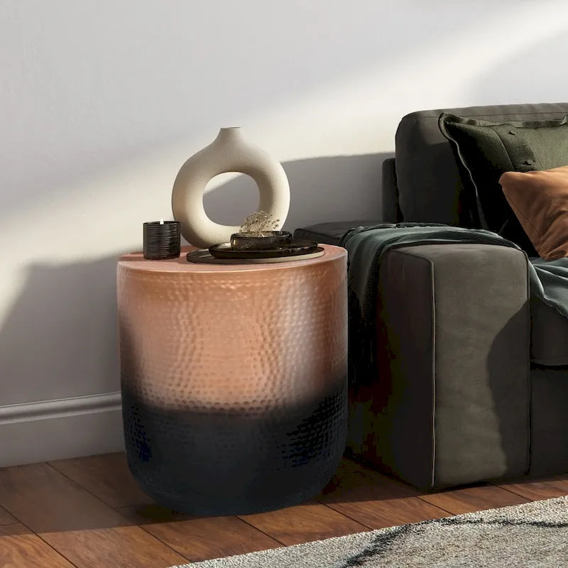 WYNDENHALL Kacy Tavolino laterale in metallo stile Boho, larghezza 48 cm, completamente assemblato