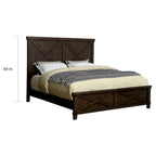 The Gray Barn Epona, Letto in legno noce scuro stile rustico