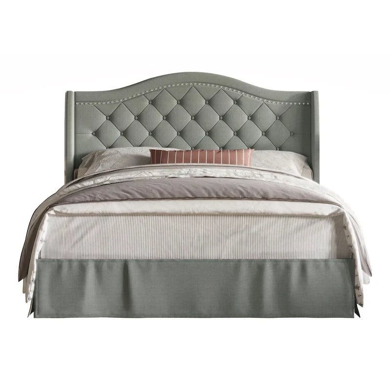 Letto a piattaforma imbottito Eleanor Tufted