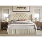 Letto a piattaforma imbottito Eleanor Tufted