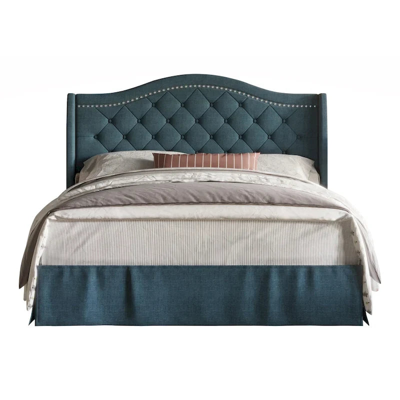 Letto a piattaforma imbottito Eleanor Tufted