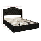 Letto a piattaforma imbottito Eleanor Tufted