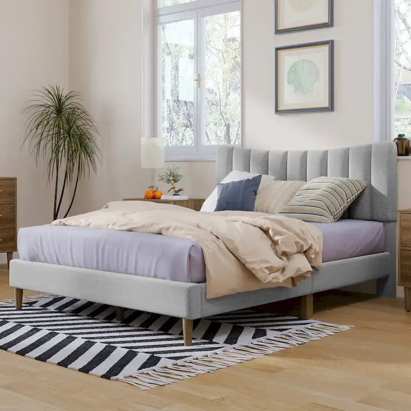 Base letto imbottita con piattaforma